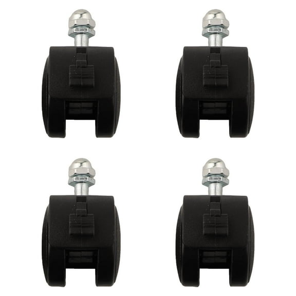 Universal Electric Oil Heater Replacement Casters 4PCS Omni-Directional Wheels 40x30mm Thread Diameter 8mm Compatible With for for Midea for Pioneer Black Plastic Rolling Wheels