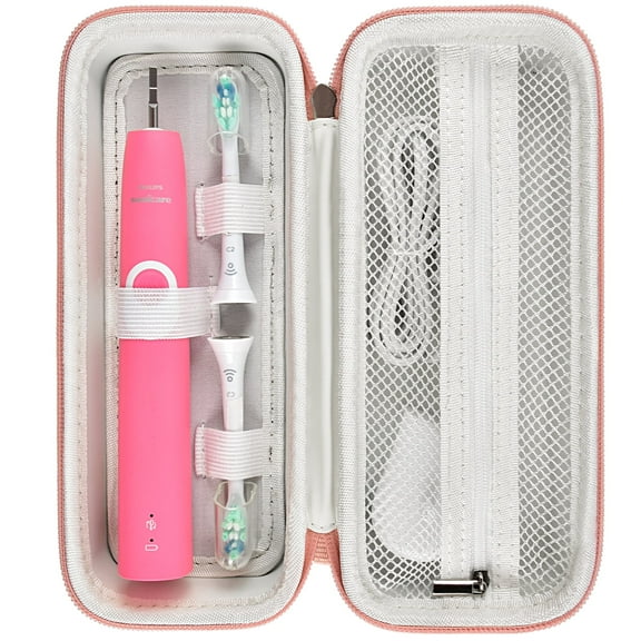 Universal Electric Toothbrush Case - Fits Most Brands, Compatible with Sonicare ProtectiveClean - Rose Gold