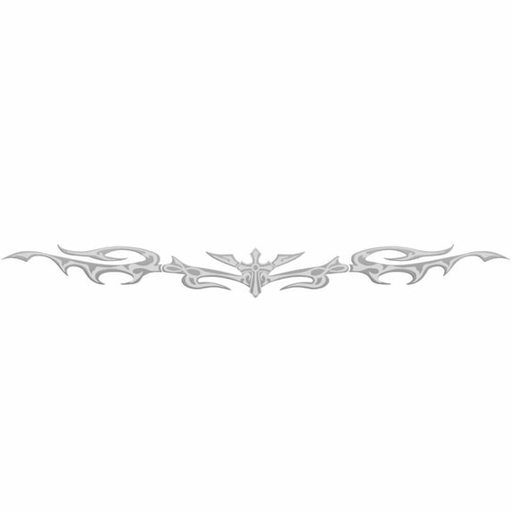 Universal Emblem Badge Decal Sticker Tribal 3 PC Stainless Steel 15.5" x 3.75"