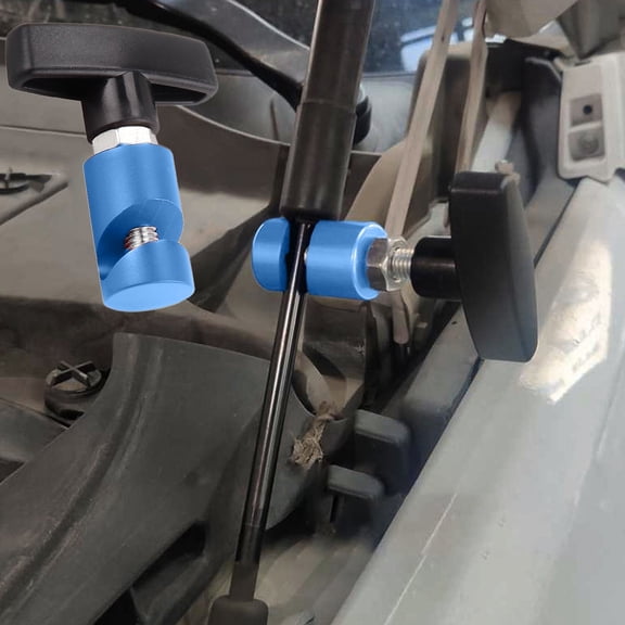 Universal Engine Hood Lift Rod Support Clamp, Automotive Trunk Hydraulic Strut Holder Avoids Pinched Fingers