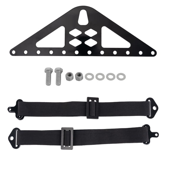 Universal Engine Lift Kit - 4 Point Steel Bracket & Nylon Straps - 1200lb Capacity - Adjustable 38-50" Straps - Engine/Transmission System - Mounts to Block/Heads - Powder Coated Finish - MXR02FXSY