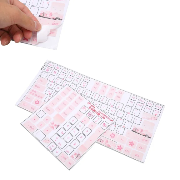 Universal English Keyboard Stickers And White Mechanical Keyboard Keycap