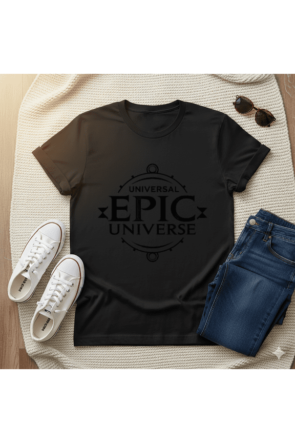 Universal Epic Universe Minimalist Logo Vacation Gift Unisex T-Shirt, up to Size 5XL