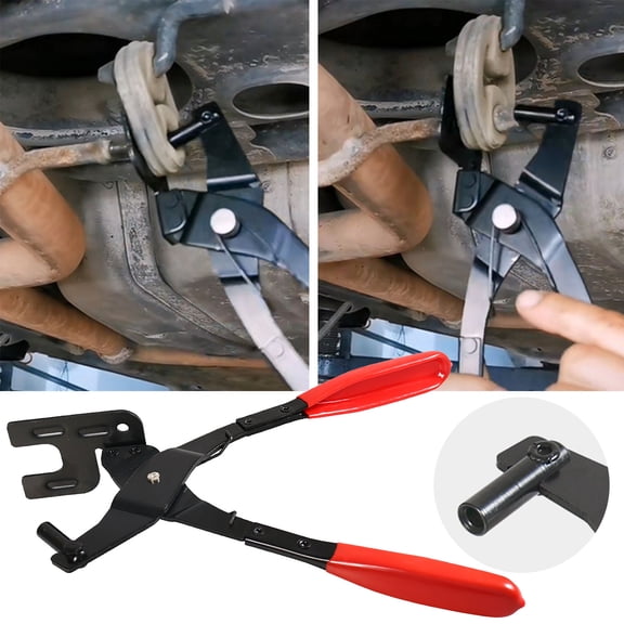 Universal Exhaust Hanger Removal Pliers for Rubber Mounts with Anti Slip Handle,Plier Special Disassembly Tool- Compatible with Most Domestic and Import Vehicles,9.8Inch