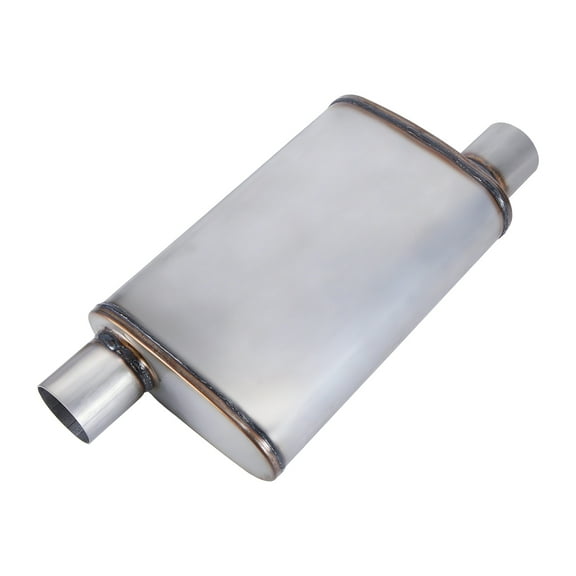 Universal Exhaust Muffler 409 Stainless Steel Performance Muffler for Cars Trucks, 2.5" Inlet (ID) 2.5" Outlet (ID), offset in-offset out