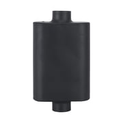 Universal Exhaust Muffler, Chambered Performance Muffler for Cars Trucks, Stainless Steel, 3" center Inlet/center Outlet, Overall Length 17", black