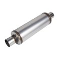 thumbnail image 1 of Universal Exhaust Muffler Stainless Steel Straight-Through Performance Muffler for Cars Trucks, 2.25" Inlet/Outlet, Overall Length 20", 1 of 8