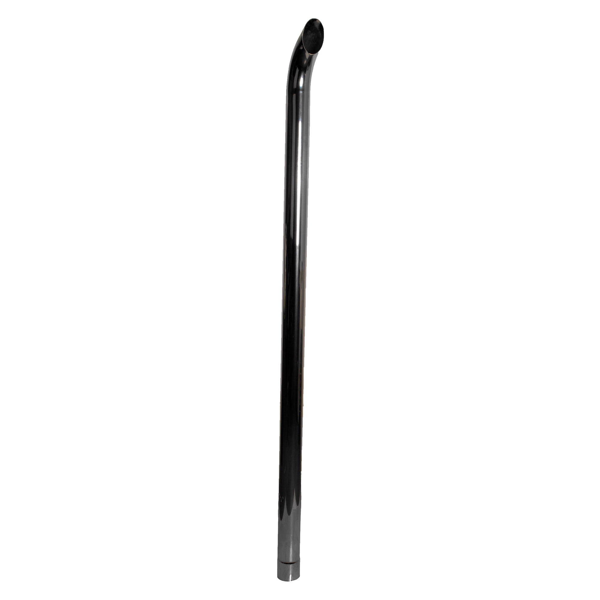 Universal Exhaust Stack Bended End Pipe Curved Chrome 3
