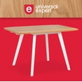 thumbnail image 1 of Universal Expert Abacus 32 to 47 Inch Extendable Dining Table with Drop Leaf Panels, Oak and White Finish, 1 of 14