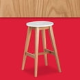 thumbnail image 1 of Universal Expert Abacus Backless Solid Wood and Oak Bar Stools, White, 1 of 7