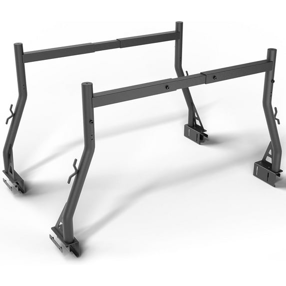 Universal Extendable Overland Bed Racks Truck Cargo Carrier Fits Most Pickup Trucks Non-Drilling Truck Rear Ladder Racks Back Cross Bars for Kayak Surfboard Lumber Ladder