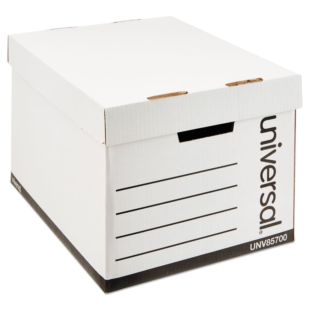 15' x 12' x 10' Woodgrain Corrugated Heavy-Duty File Storage Box w/Lid,  200#/ECT-32, Document Storage Box With Lid