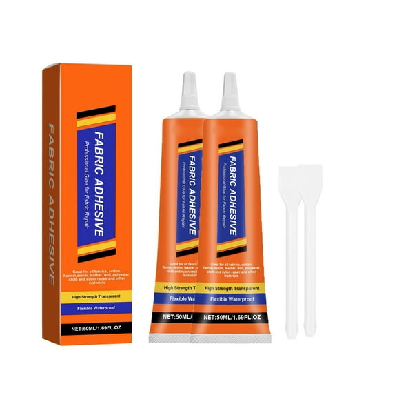 Universal Fabric Glue, 50Ml No-Sew Adhesive For Cotton Linen Denim Leather, Quick Bonding Water-Resistant Fabric Adhesive For Home Diy Handicrafts, Fabric Repair Glue With Scraper