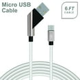 thumbnail image 1 of Universal Fast Charge 6Ft 2.4Amp Angled Fabric Micro USB Cable, 1 of 4