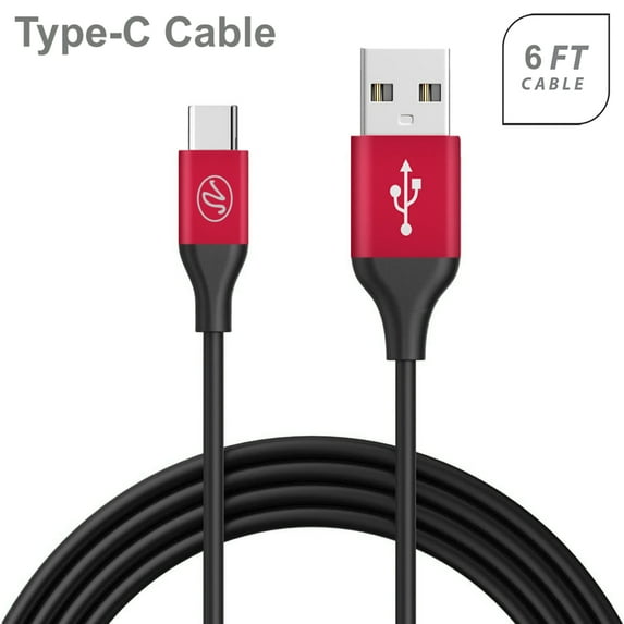 Universal Fast Charge 6Ft 2.4Amp Type-C USB Two Tone Cable