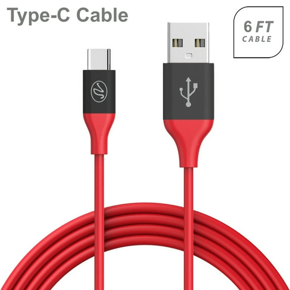 Universal Fast Charge 6Ft 2.4Amp Type-C USB Two Tone Cable