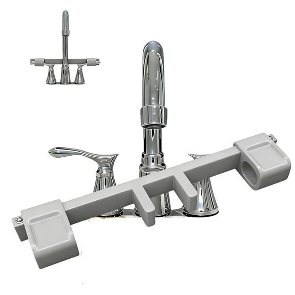 Universal Faucet Handle Lock for Double Sinks, Anti-Slip Faucet Locks Child Proof & Pet Safety Guard, Prevent Flooding Lever Handle Child Lock, Tool-Free Water Faucet Lock