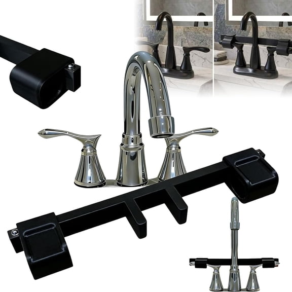 Universal Faucet Handle Lock for Double Sinks,Quick-Install Sink Faucet Stopper for Kitchen Bathroom