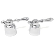 Madol- 2 Piece Faucet Handle Kit, Durable Replacement Handles with Universal Fit and Chrome Finish, Adapts to Many Handle Stems for Showers and Baths, Cold and Hot Water, ADA Compliant- 1 Set