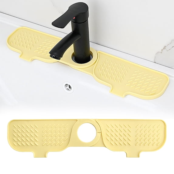 Universal Faucet Sink Shelf with Drainage Holes for Kitchen and Bathroom Organization