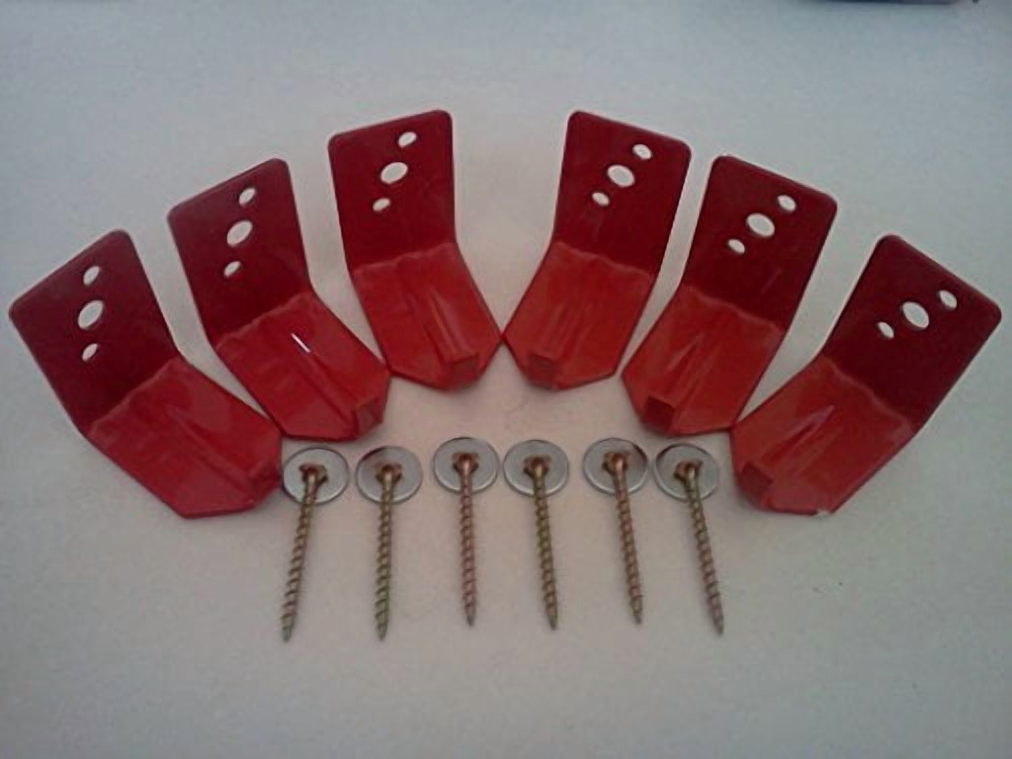 (6 Pack) - Universal Fire Extinguisher Wall Hook, Mount, Bracket, Hanger for 15 to 20 Lb. Extinguisher - FREE SCREWS & WASHERS INCLUDED