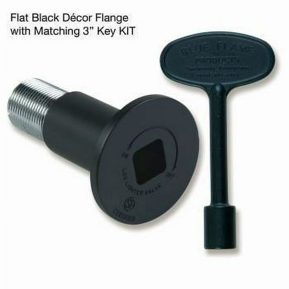 Canterbury Enterprises DK0505 Gas Fireplace Flange Kit, Universal, Flat Black