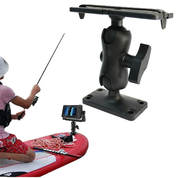 Universal Fish Finder Mount Mounting Base Plate, Fish Finder Bracket Holder, 360 Adjustable Fish Finder Rack for Boat Canoe Kayak