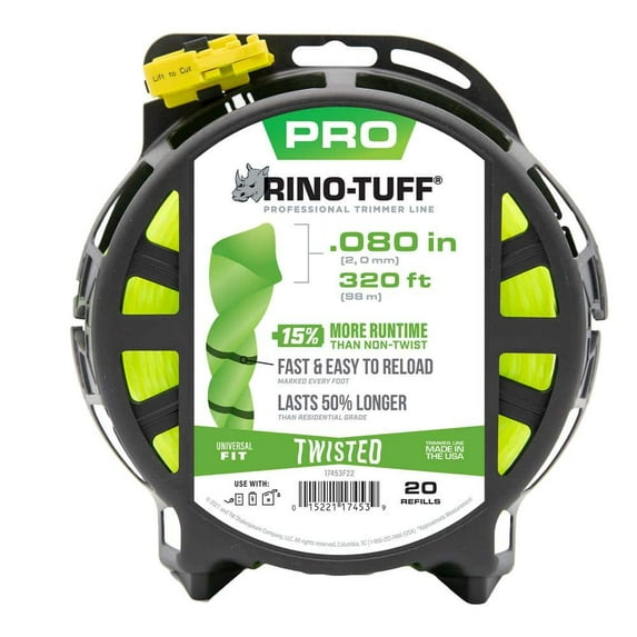Universal Fit .080 in. x 320 ft. Pro Twisted Line for Gas, Corded and Cordless String Grass Trimmer Part/Lawn Edger
