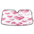 thumbnail image 1 of Universal Fit Accordion Auto Sunshade Windshield Sunshade 53'' x 23.5'' Seamless Pink Heart Pattern, 1 of 8