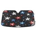 thumbnail image 1 of Universal Fit Accordion Auto Sunshade Windshield Sunshade 57'' x 31.5'' Stars Doodle Pattern, 1 of 8