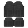 thumbnail image 1 of Universal Fit Car Rubber Floor Mats for All Weather - 4-Piece Set for Sedan, SUV, Truck - Trimmable, Heavy Duty, Non-Slip, Black, 1 of 8