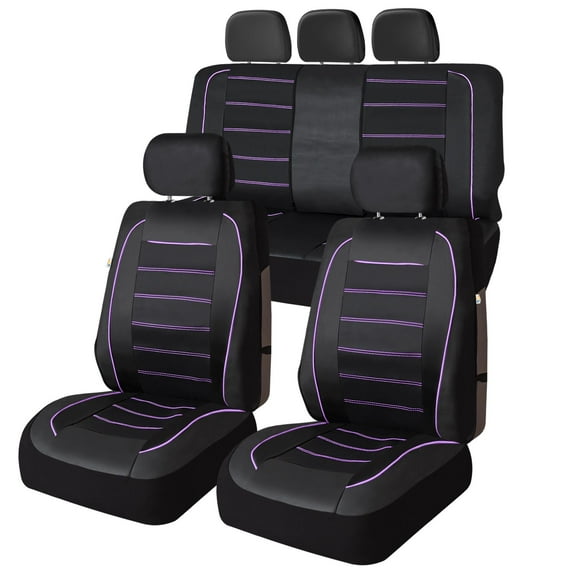 Universal Fit Car Seat Cover – Full Set of Automotive Car Seat Covers, Premier Leatherette Seat Covers, Water-resistant Seat Protector for Cars, Trucks, SUVs and Vans