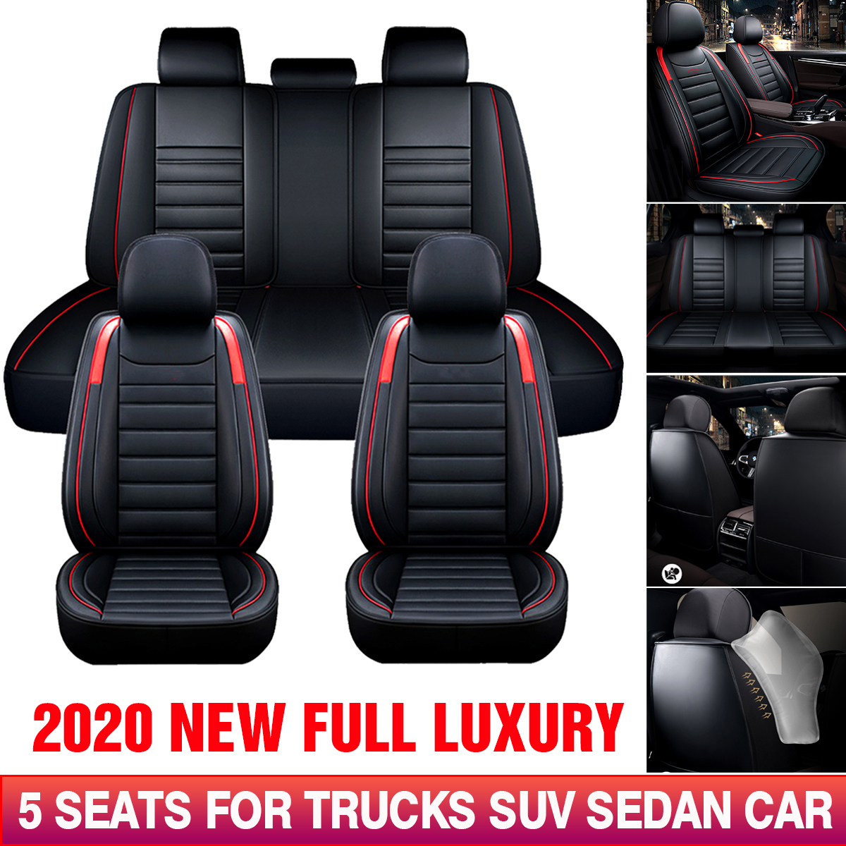 NS YOLO Leather Car Seat Covers Full Set, Universal Fit For Cars Trucks - View #8