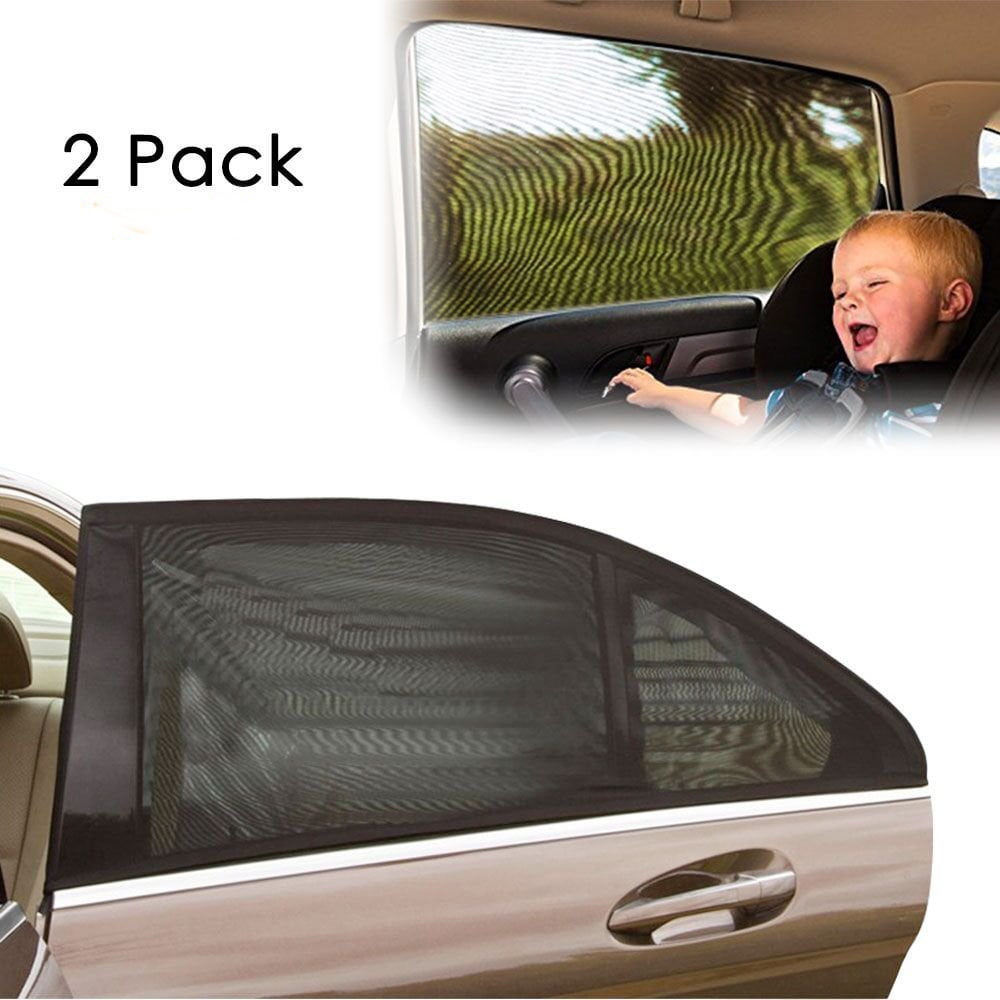 2pcs Car Side Window Sun Glare Shades, EEEkit 25 x 15 Car Sun Shade UV  Protective Mesh, Baby Car Window Shades, Mesh Window Sunshade for Truck,  SUV