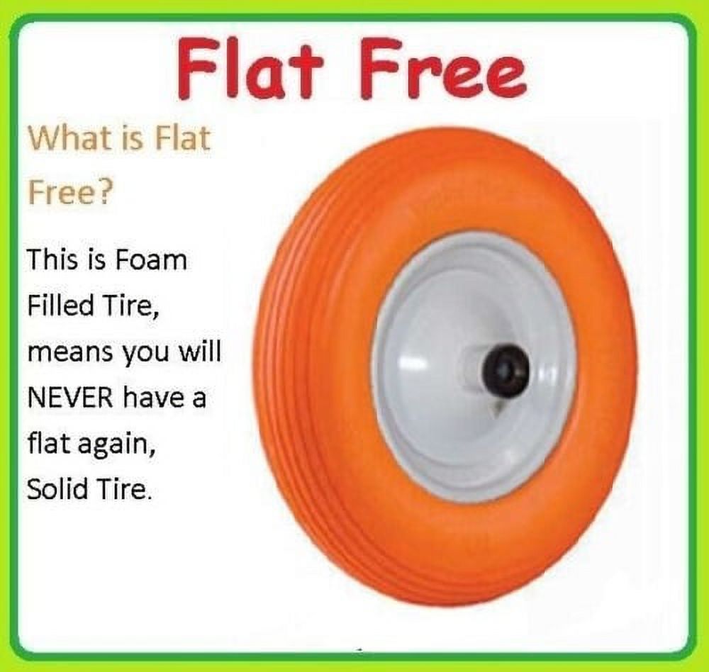 Universal Fit, Flat Free Wheelbarrow Tire - image 1 of 2