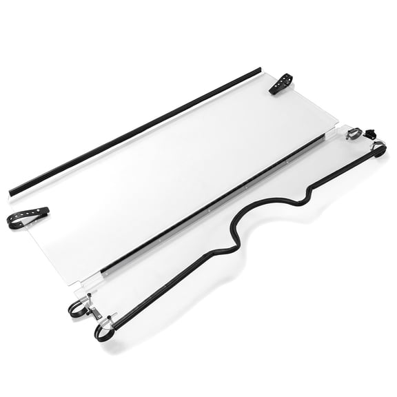 Universal Fit Folding Front Windshield for 2004-2013 Yamaha Rhino 450 660 700 Models, 1/4" Thick Windshield with Full Coverage