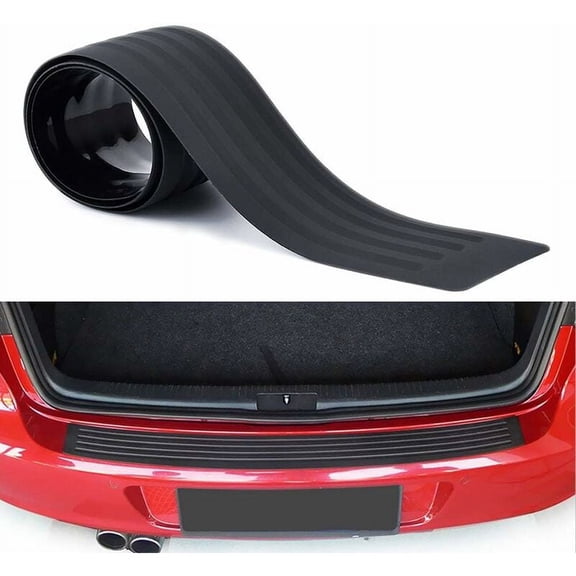 Universal Fit Rear Bumper Protector Guard, Anti-Scratch Trunk Door Entry Guards With Customizable Length, Car Exterior Accessories (Black/104cm)