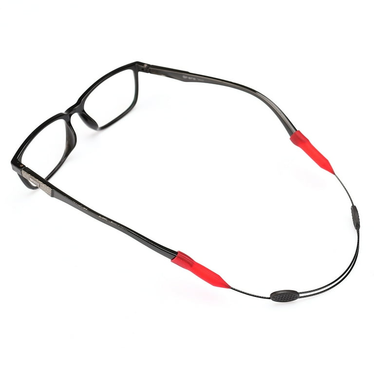 Universal Fit Silicone Rope Adjustable Safety Eyewear Eyeglass Sunglass Glasses Strap Band Cord Chain for Outdoor Sports Red Walmart