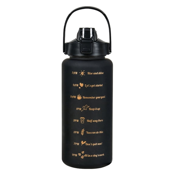 Universal Fitness And Sports Water Bottle For Men And Women Cycling Plastic Cup, Large Water Bottle with Time Marker, Leakproof & BPA Free Half Gallon Big Water Bottle with Straw Handle