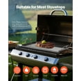 thumbnail image 1 of Universal Flat Top Griddle, 24-Inch by 16-Inch Carbon Steel Grill Pan for Gas Grills, Outdoor Cookware, 1 of 11
