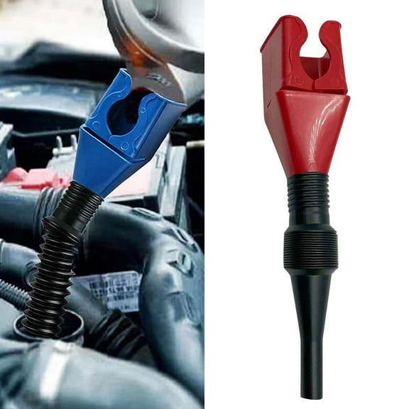 Universal Flexible Draining Oil Snap Plastic Funnel Spill Hand For Automotive Oil And Household Uses/ Plastic Refueling Funnel Red