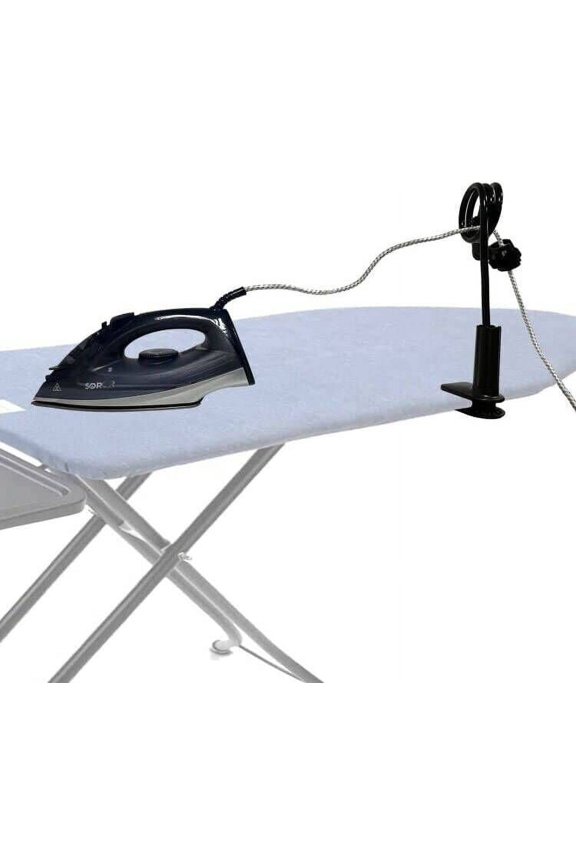 Universal Flexible Iron Cord Minder, Steam Iron Cord Holder for the ironing board helps keep the irons cord out of the way when in use - fits all standard ironing boards - No Irons , No Iron board