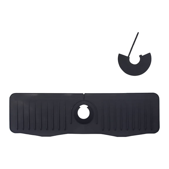 Universal Flexible Rubber Sink Splash Guard with Central Drain Hole for Kitchen and Bathroom Sinks Easy Installation and Cleaning