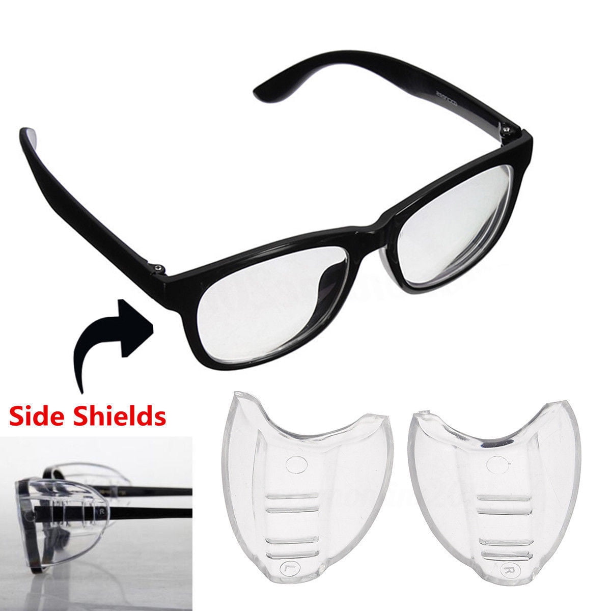 Universal Flexible Side Shields Safety Glasses Goggles Eye Protection 1