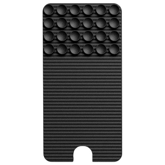 Universal Flexible Silicone Phone Camera Stand in Turquoise, Foldable Hand Grip Holder with Suction Cups and Charging Notch Cutout