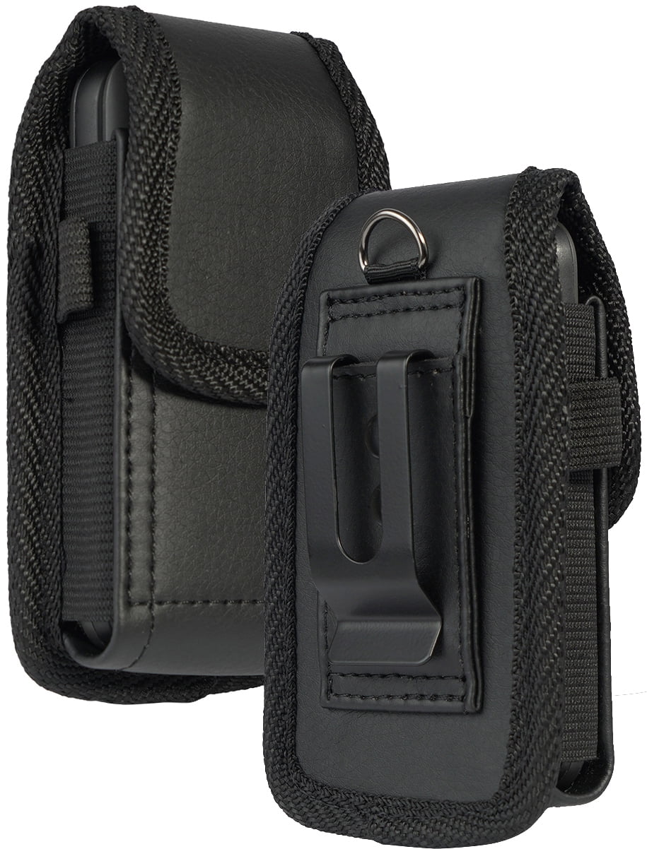 Kiq Universal Cellphone Leather Pouches - 4.5 (5.0 x 2.5 x 0.50) - Black