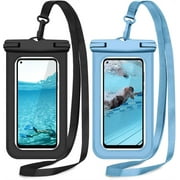 Universal Floating Waterproof Phone Pouch,Underwater Dry Bag for iPhone 14 13 12 11 Pro Max XS XR X 8 7,Galaxy S22 S21 S20 Ultra,Pixel 7 6 6a Up to 7.0",Float Waterproof Case Vacation Essential,2 Pack