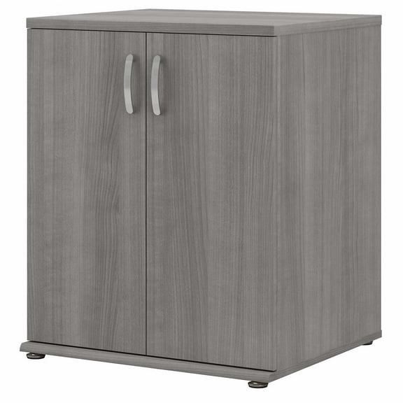Universal Floor Storage Cabinet with Doors in Platinum Gray - Engineered Wood