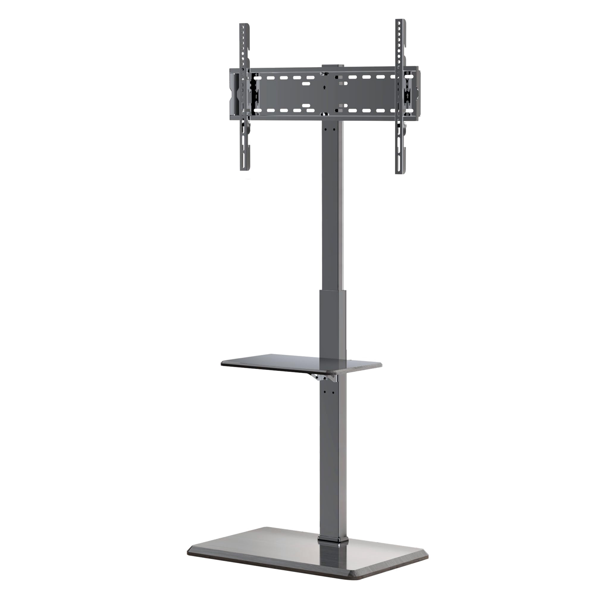 Afaloona Universal Floor TV Stand,TV Floor Mount Stand with Removable Shelf for 32-75 inch TV up to 110 lbs, Swivel and Height Adjustable Tall TV Stand for Bedroom,Office