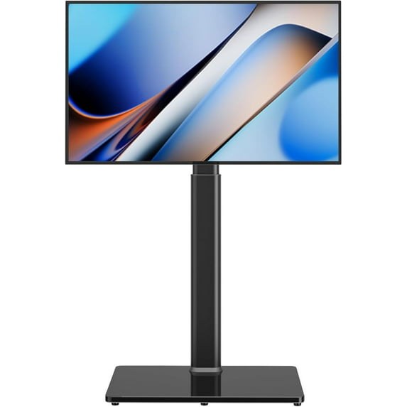 Universal Floor TV Stand with Mount 70 Degree Swivel 9 Level Height Adjustable and , LED OLED TVs, Perfect for Corner & Bedroom